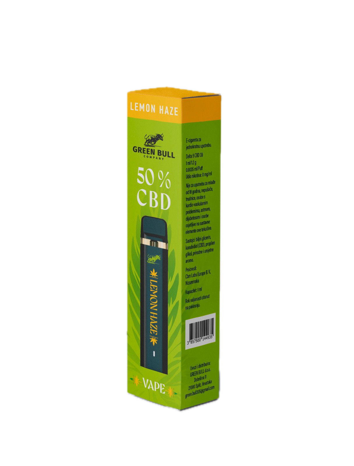 Green Bull 50% CBD Vape Lemon Haze